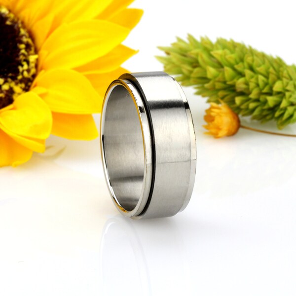 Stainless Steel Engagement Ring Etsy