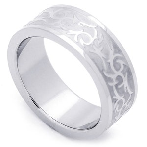 Custom Engraving Men Women Fashion 8MM Stainless Steel Ring - Etsy