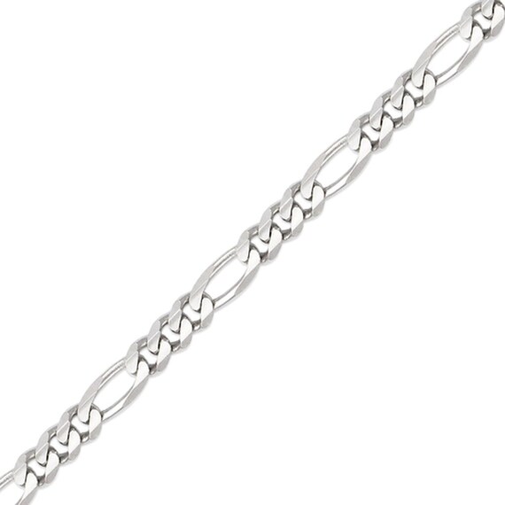 Mens white gold figaro outlet chain necklace