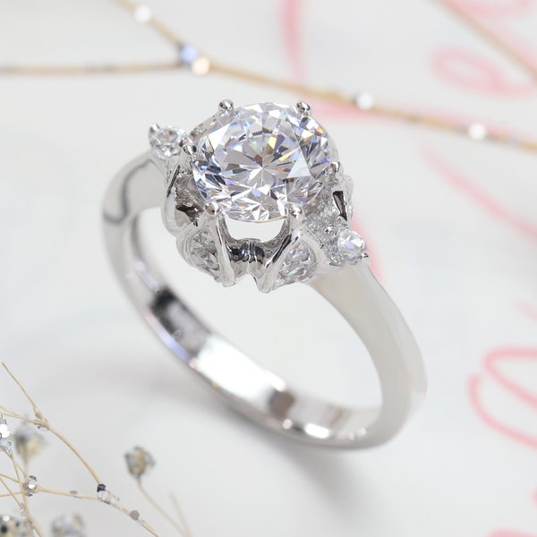 Fake Diamond Ring Etsy