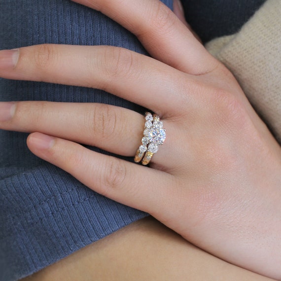  2023 New Women's Princess Round Cut Wedding Ring Engagement Ring  Band Alt Stuff (Silver, 6) : Electronics