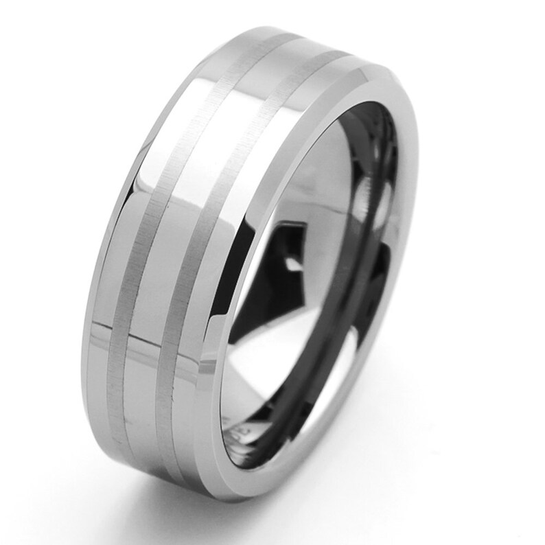 4mm Unisex Or Women S Tungsten Wedding Band Ring Comfort Fit Rose Gold And Black Top Brushed Wedding Rings Seller Savings Direct