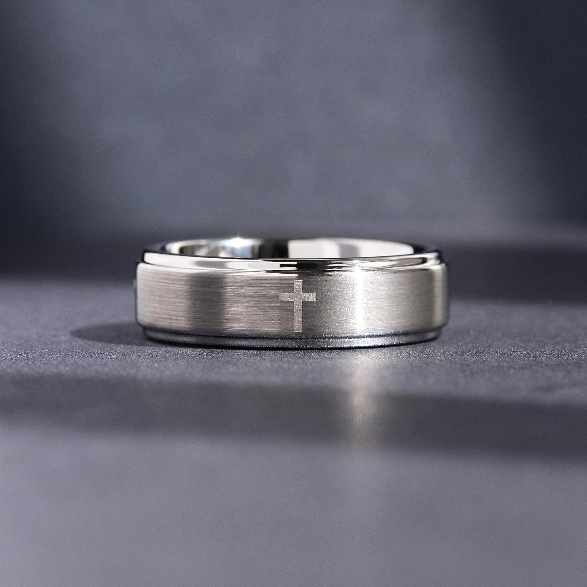 Cross Engraved Ring - Etsy