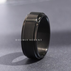 Gebürsteter Titan Ehering: 6 MM Gewölbter Comfort Fit, Personalisierter Ring Mit Gravur