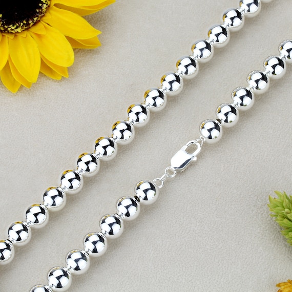 Ball Chain, Sterling Silver Chain Necklace Women, 5mm to