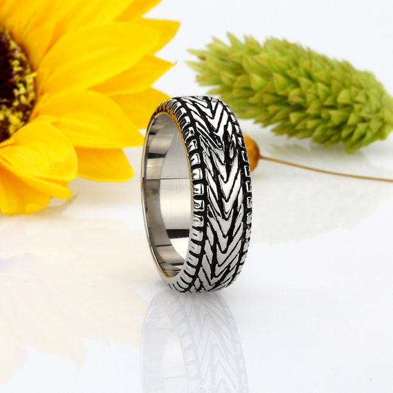 Fedine Fidanzamento In Acciaio Inossidabile Per Coppia – Regalo Fidanzati Anello Uomo E Donna Design Semplice Larghezza 8mm - 2