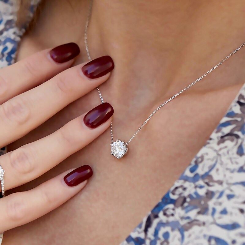 Adored Show Off 1 Carat Moissanite Pendant Necklace