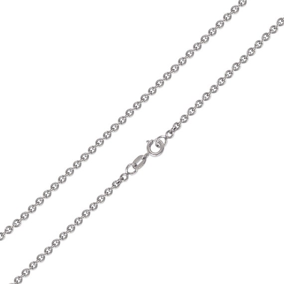14k white gold sale rolo chain necklace