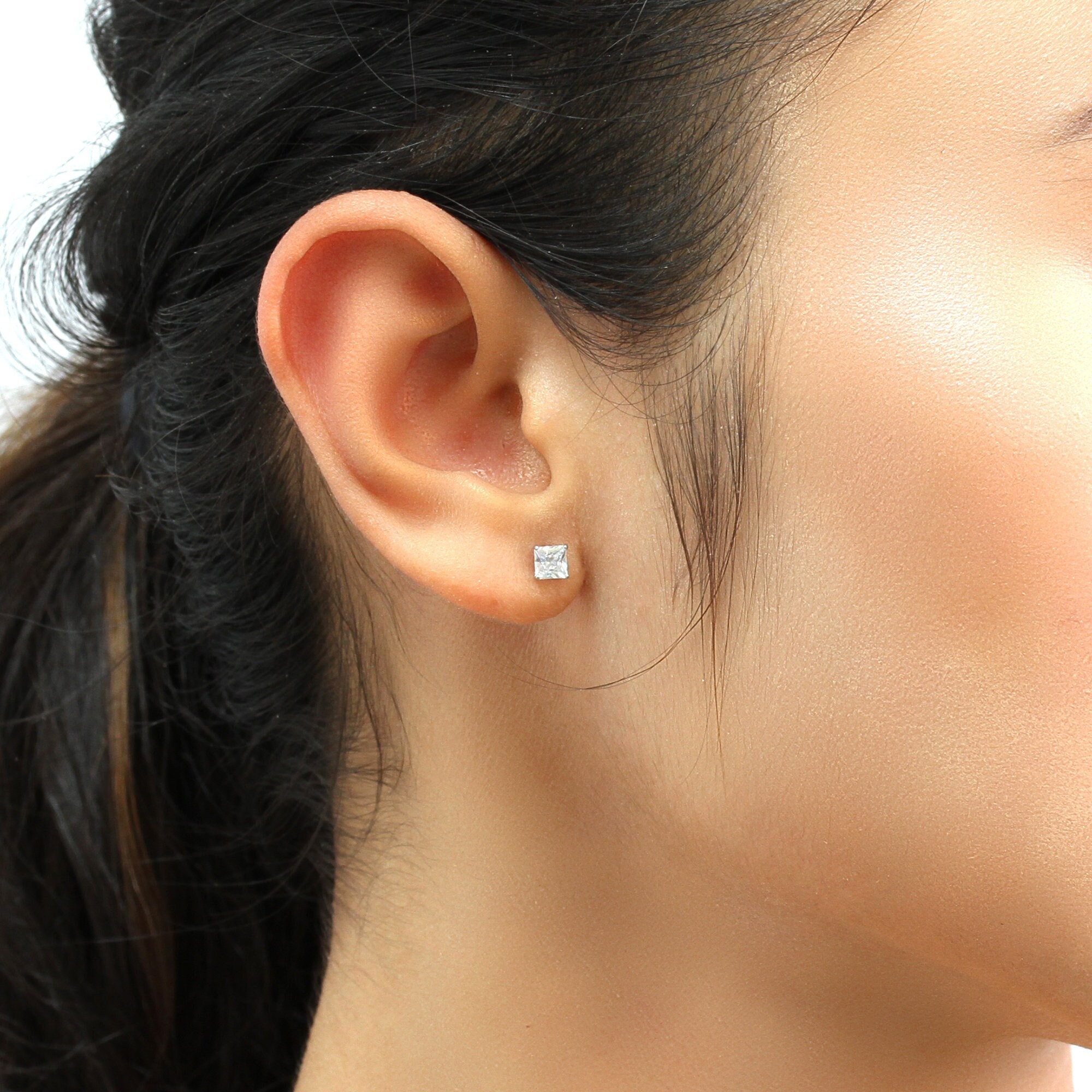 14K Yellow Gold Square Stud Earrings Ear Jewelry 14K Yellow Gold Square Stud Earrings Ear Jewelry