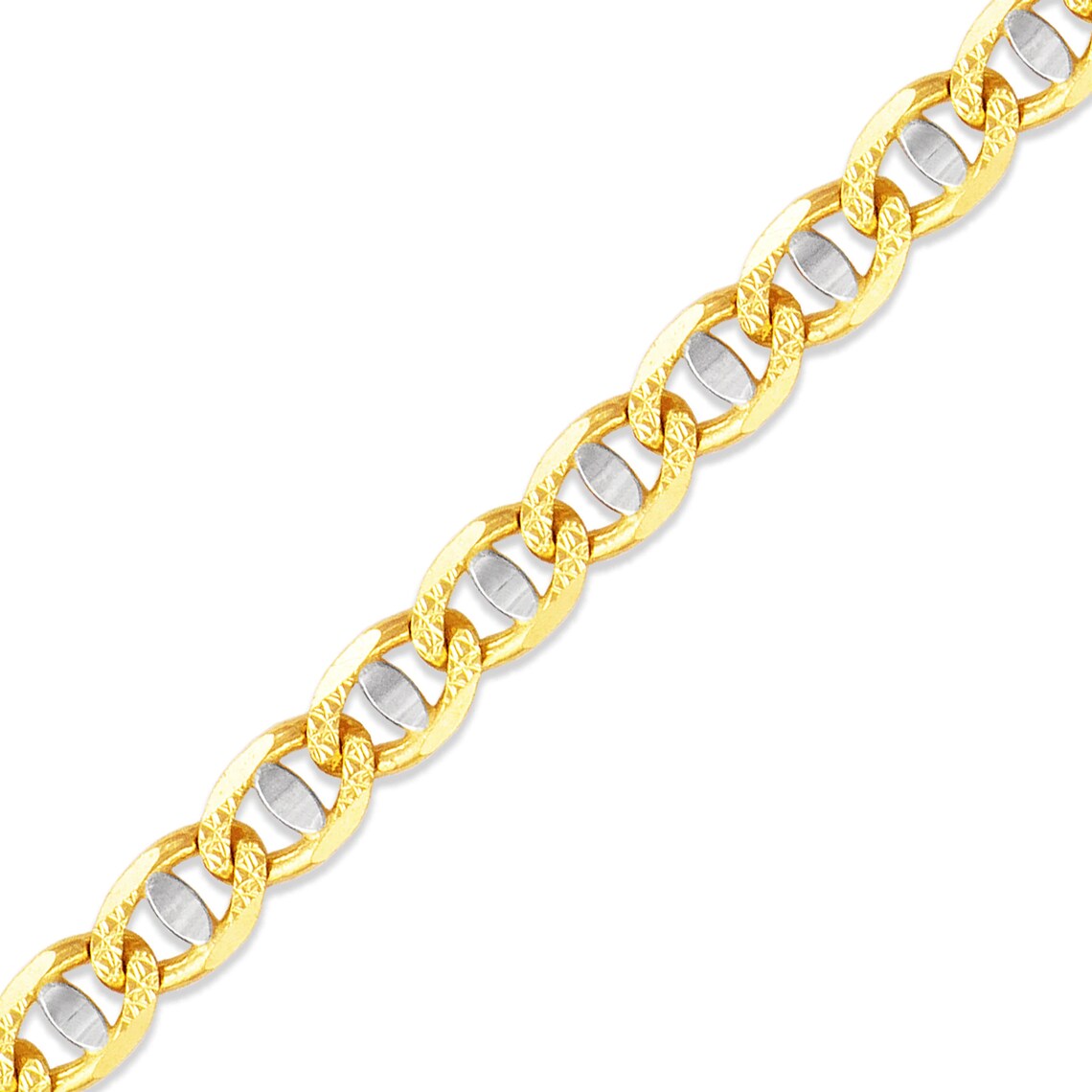 MARINER Chain Two Tone Necklace Solid 14K Gold Necklace Etsy