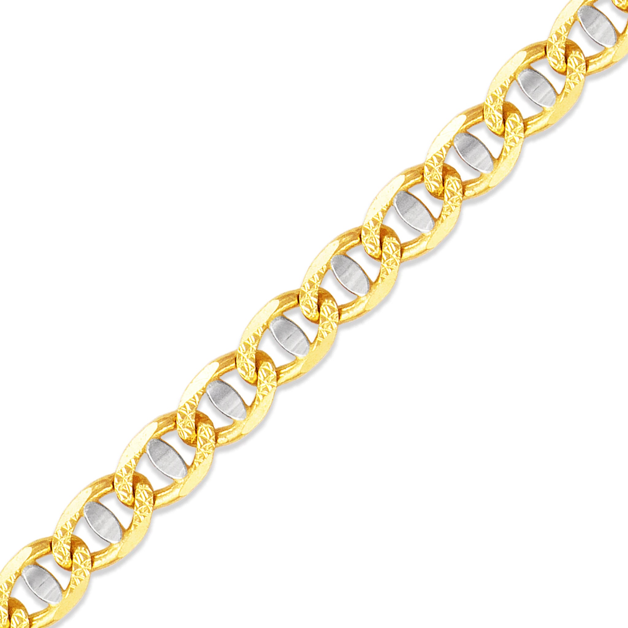 MARINER Chain Two Tone Necklace Solid 14K Gold Necklace Etsy