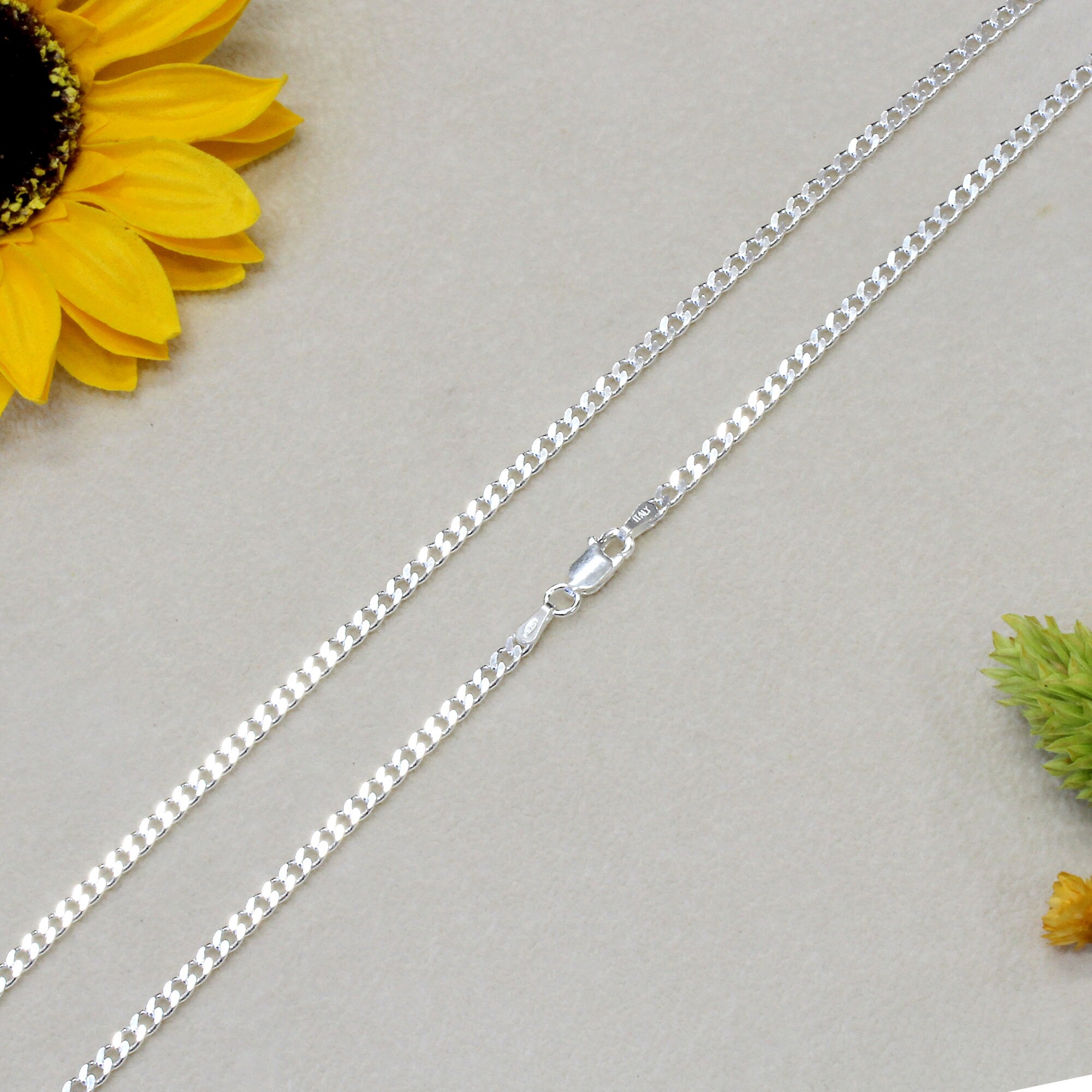 925 Sterling Silver Necklace Thin 1.7mm to Thick 10mm Solid Etsy