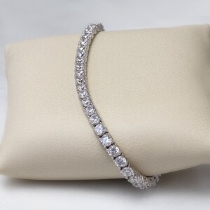 Tennis Bracelet, Sterling Silver Simulated Diamond Bracelet