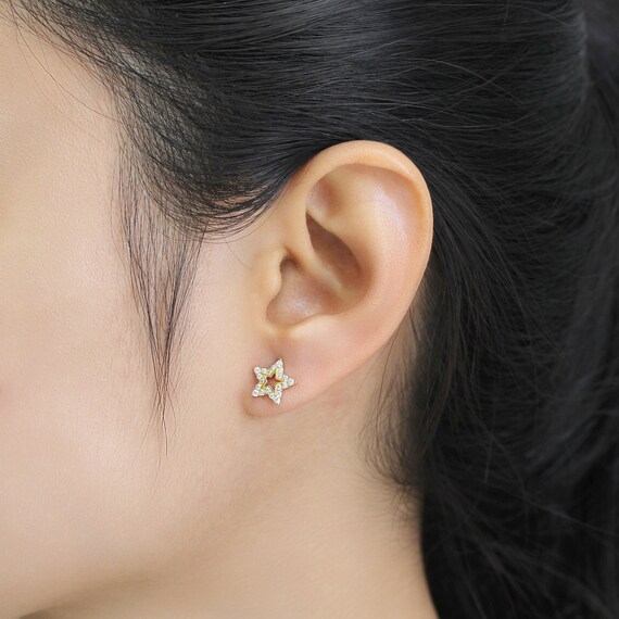 Mens star earrings sale