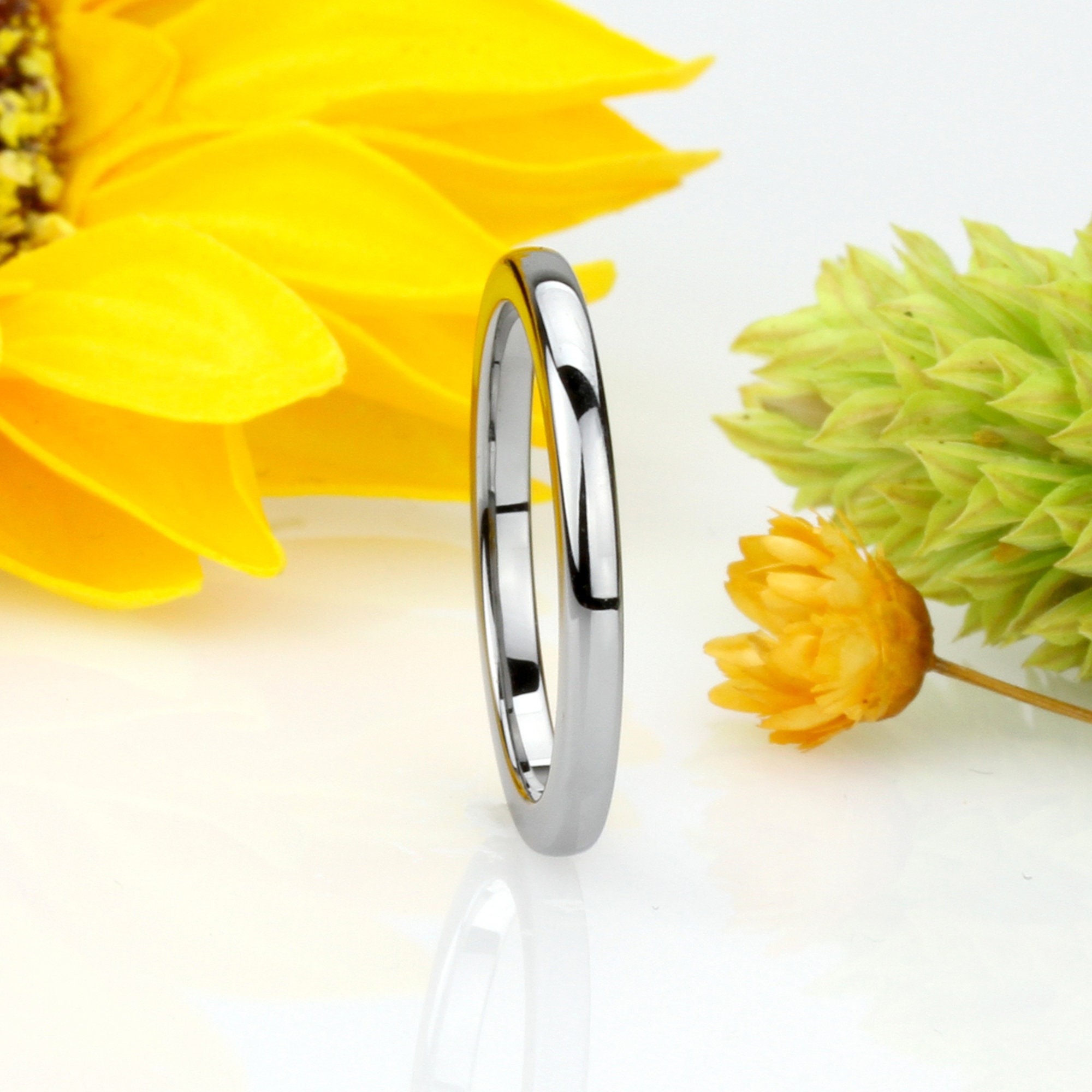 Sizzz Hombre Alto Anillo De Bodas Polaco Clásico Anillo De Sizzz Hombre Alto Anillo De Bodas Polaco Clásico Anillo De