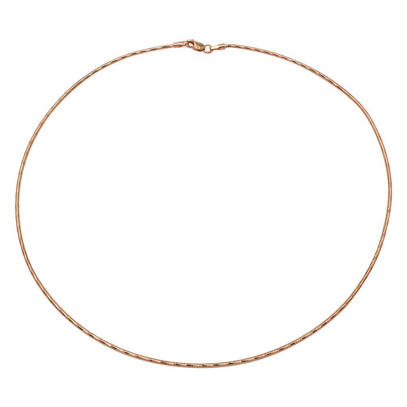 Women 1.4mm Thin 14K Gold Plated Silver Necklace Omega Etsy