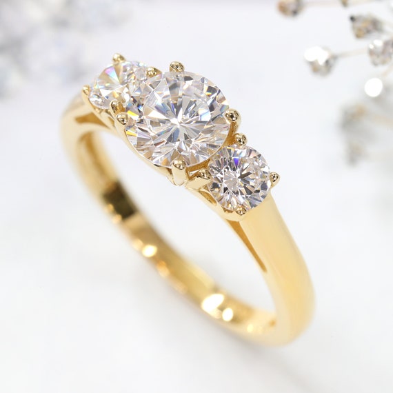 1 Carat Moissanite Nature Inspired Engagement Ring Leaf Flower Ring 14K  Rose Gold Bridal Promise Anniversary Gift For Women - Oveela Jewelry