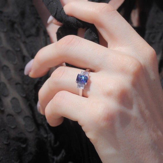 Tanzanite square cut rings deals