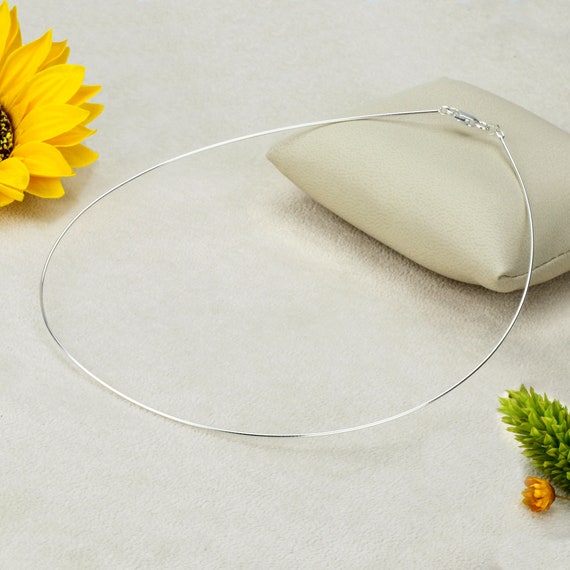Round Omega 3mm Sterling Silver Necklace Round Omega 3mm Sterling Silver Necklace