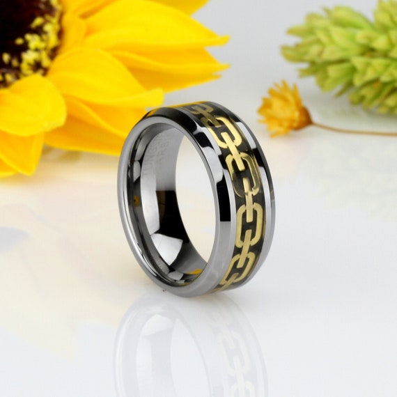 Tungsten link best sale ring