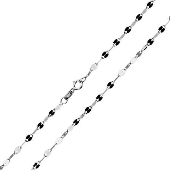 Mens thin 2024 white gold chain