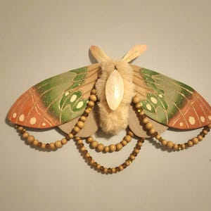 Wandering Wings Moth - Handmade Textile Wall Art