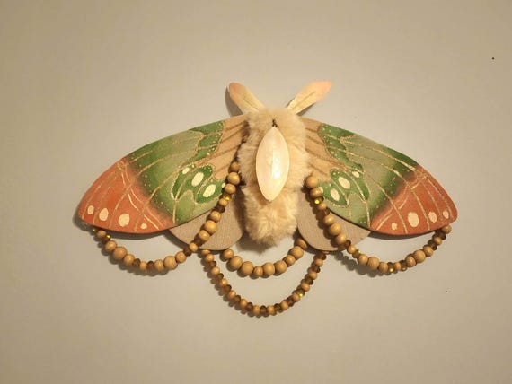 Wandering Wings Moth - Handmade Textile Wall Art