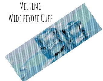 Beading Instructions, Melting Wide Peyote Pattern, Digital PDF Pattern - Buy 4 get 1 FREE - Instant Download