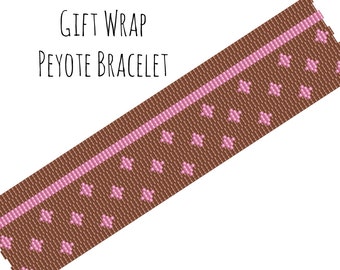 Beadweaving Bracelet Pattern, Gift Wrap Peyote Pattern, Digital PDF Pattern - Buy 4 get 1 FREE - Instant Download