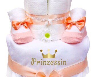 Trend Mama Windeltorte pink-rosa M/ädchen L/ätzchen Babysocken Princess