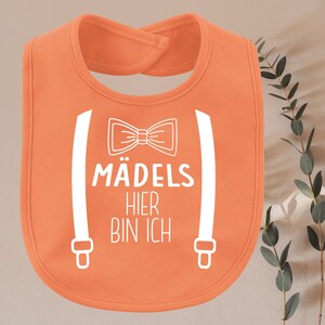 Baby bib many colors available. Sayings Baby Girls, here I am baby gift birth Cool birth gift, newborn image 4