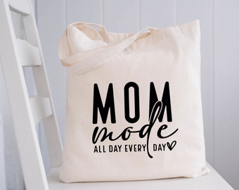 Canvas Tasche | Bag| Shopper | - Mom Mode- | Geschenk für alle (werdende) Mamas | Geburtstag | Muttertag | Freundin | Geschenkidee|  Liebe|