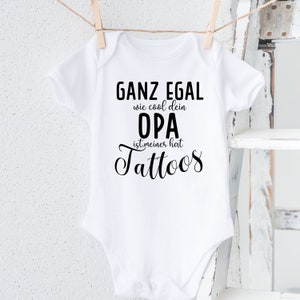 Baby Body Tattoo Grandpa No matter how cool your grandpa is, mine has tattoos Baby gift, birth, baby bodysuit long sleeve or short sleeve image 2