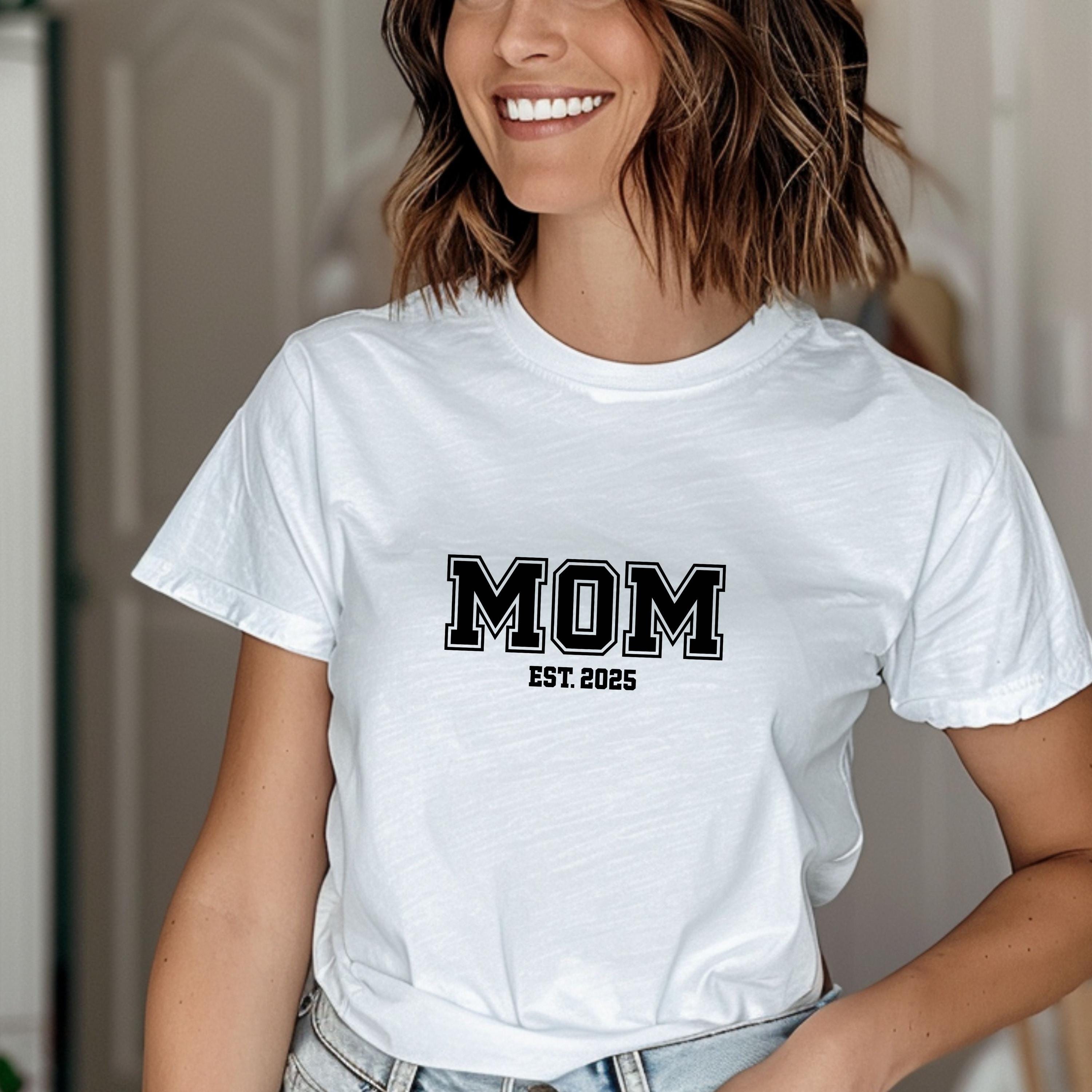 Schwangerschafts-T-Shirt 'Hi Baby' – Langärmlig, Bedruckt, Dehnbar, Größen S-XXL
