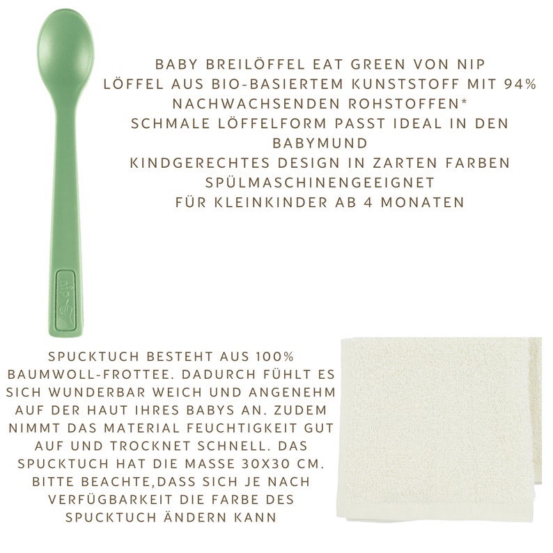 Windeltorte Safari Neutral mit Musselintuch, Baby Lätzchen, Breilöffel, Tee, Frottee Spucktuch,Babysocken Babygeschenk Geburt Bild 5