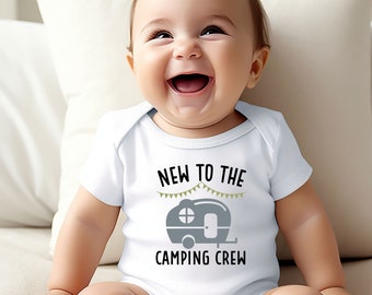 Baby bodysuit | New to the Camping Crew | Hobby | Camper| Gift birth, baby bodysuit long sleeve & short sleeve| Baby gift | Bodysuit