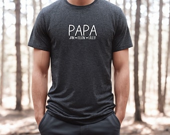 Dad T-Shirt with Kids Names | Gift for all dads| birthday| Father's Day | friend | gift idea| Personalized Children's Names |