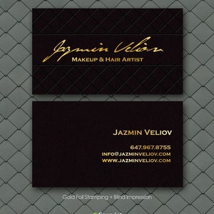 Black Business Card Design Design Only image 2