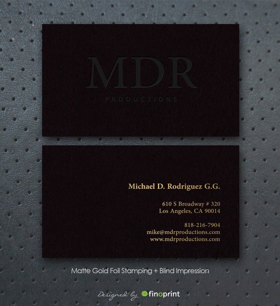 Black Business Card Design - Design Only - Etsy