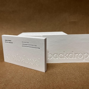 Embossed Business Cards, Letterpress, 600gsm Cotton Paper