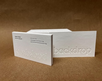Geprägte Visitenkarten, Letterpress, 600gsm Baumwollpapier