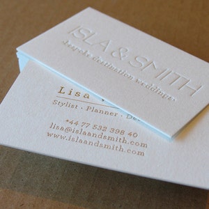 Letterpress Business Cards, Calling Cards, Custom Design - 1 Letterpress + Foil
