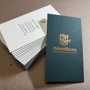 Cartes de visite recto-verso - 1 impression sur film + 1 typographie
