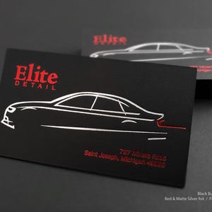Black Business Cards - 700gsm  - Foil on double sided