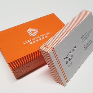 Cartes de visite recto-verso - 1 feuille couleur + 2 encres typographiques