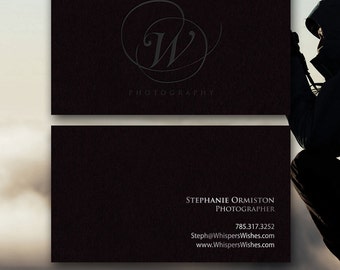 Schwarzes Visitenkarten-Design - Nur Design