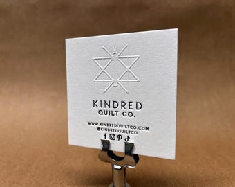 Geprägte Visitenkarten, Letterpress, 600gsm Baumwollpapier