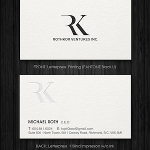 Letterpress Visitenkarten Design - Nur Design