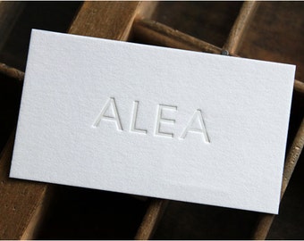 Letterpress Business Cards, Calling Cards, Custom Design, Color Edges, Crane's Lettra 600gsm