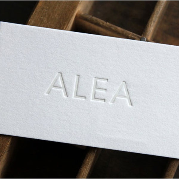 Letterpress Business Cards, Calling Cards, Custom Design, Color Edges, Crane's Lettra 600gsm